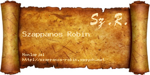 Szappanos Robin névjegykártya